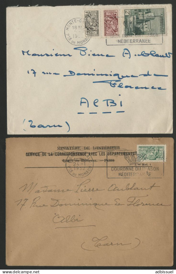 N° 374 + N° 372 + N° 373 + N° 277 Sur 2 Env. Pour Albi En 1952 Voir Suite - Cartas & Documentos