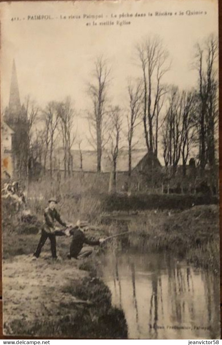 411 Paimpol Le Vieux Paimpol La Pêche Dans La Riviè Le Quinie Et La Vieille église - Paimpol