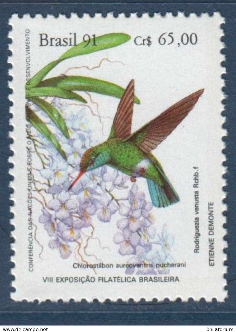 Brésil, Brasil, **, Yv 2041, Mi 2436, Émeraude Splendide (Chlorostilbon Lucidus, Anciennement Chlorostilbon Aureoventris - Colibris