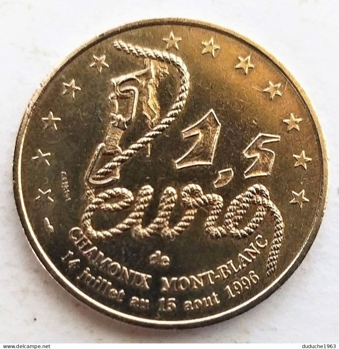 Euro Des Villes/Temporaire - Chamonix Mont Blanc - 1,5 Euro 1996 - Euro Delle Città