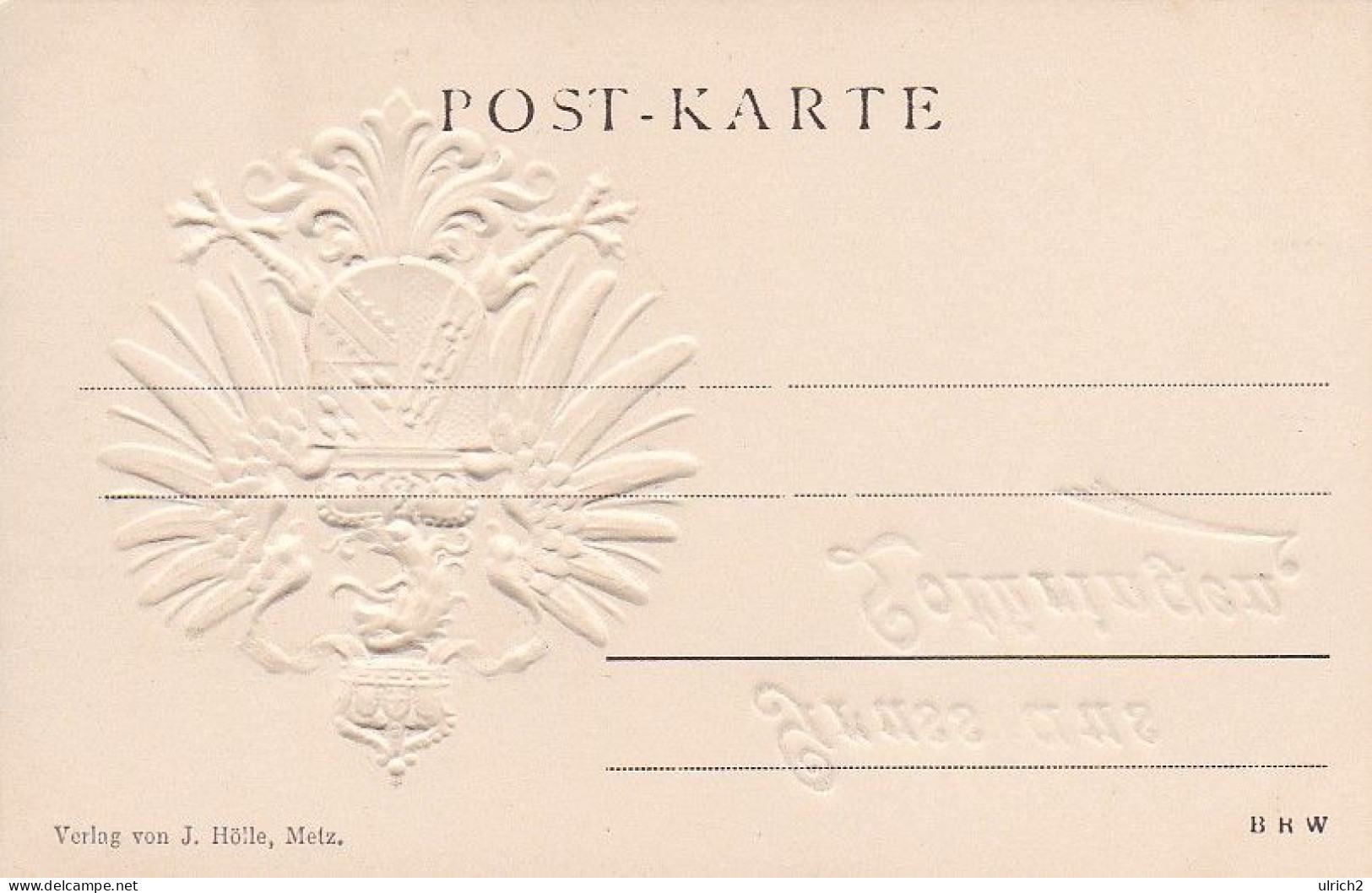 AK Gruss Aus Lothringen - Wappen - Reliefdruck - Ca. 1910 (66775) - Lothringen