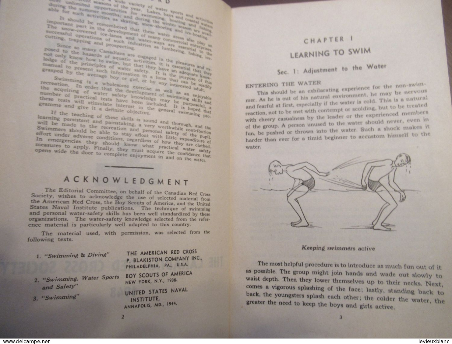 Manuel Canadien/Anglais/Swimming And  Water Safety Manual/The Canadian Red  Cross Society/1948   LIV215 - 1900-1949