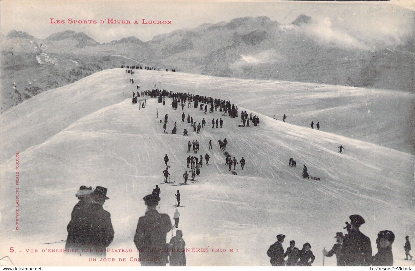 Les Sports D'Hiver à LUCHON - Vue D'ensemble Sur Le Plateau De SUPERBAGNERES - Un Jour De Concours - Cpa - Luchon