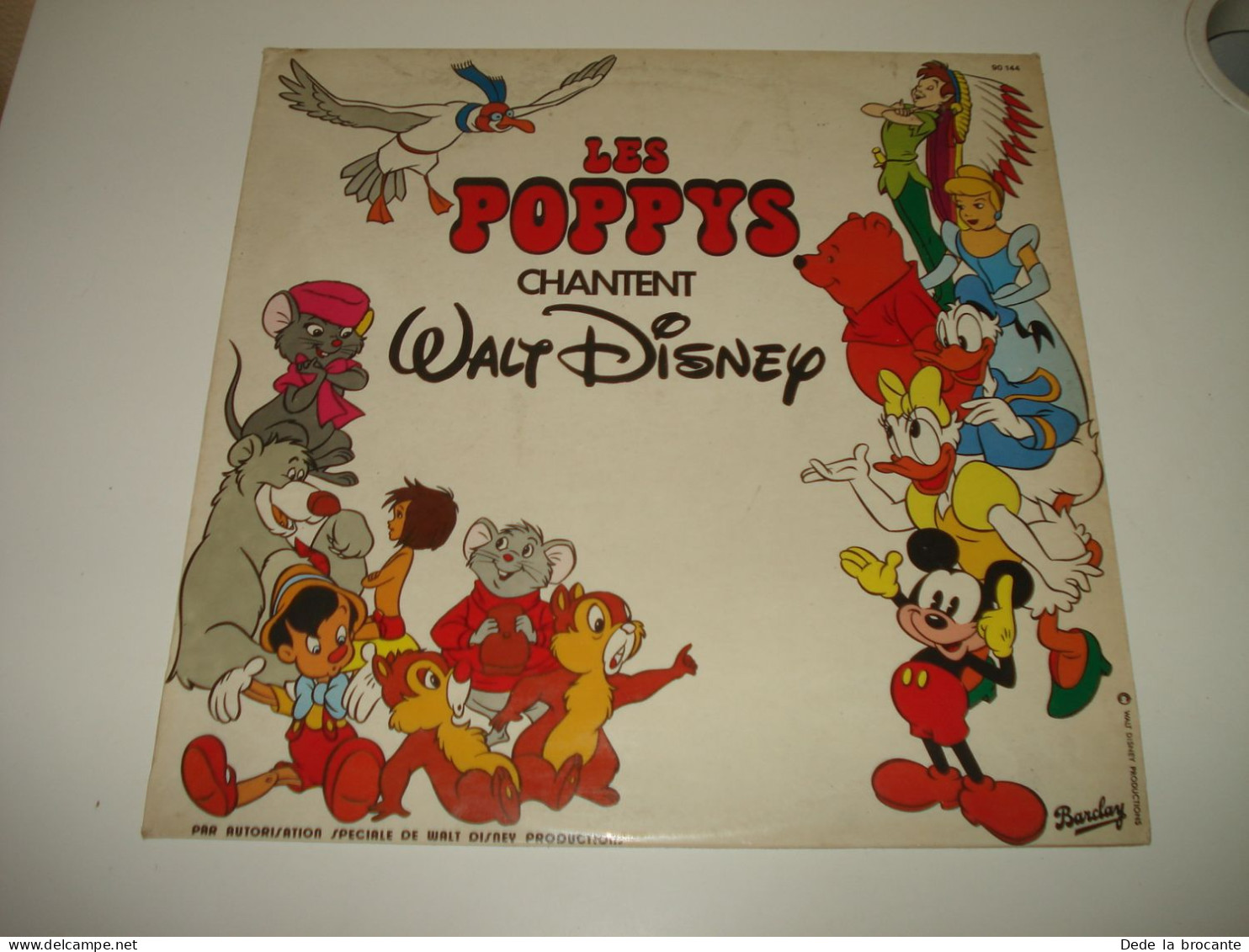 B13 / Les Poppys –  Chantent Walt Disney - LP - Barclay  90 144 - Fr 1977   M/EX - Niños