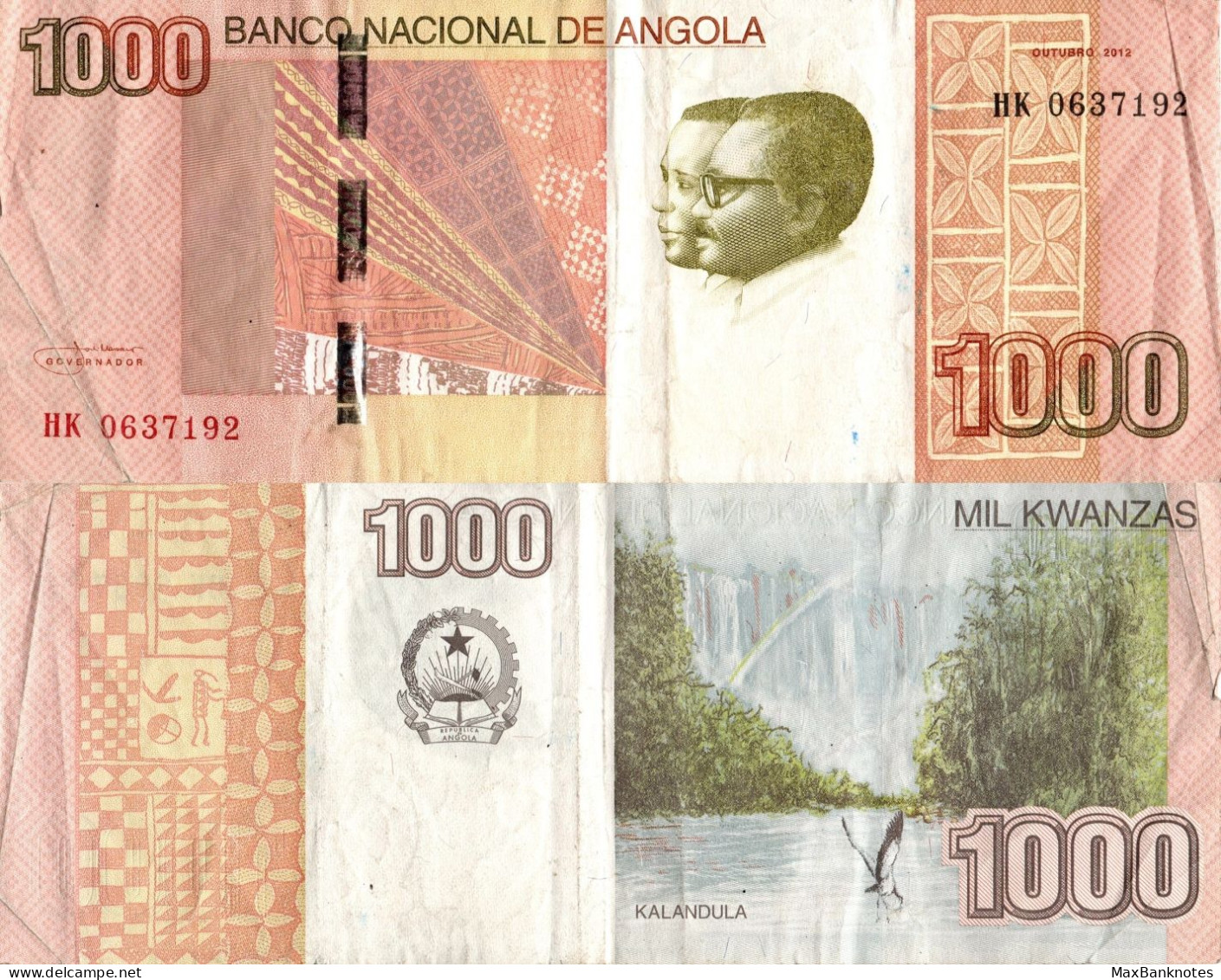 Angola / 1.000 Kwanzas / 2012 / P-156(a) / VF - Angola