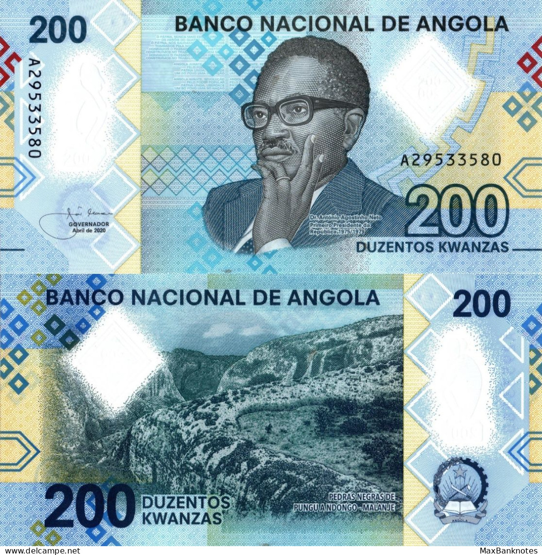 Angola / 200 Kwanzas / 2020 / P-160(a) / UNC - Angola