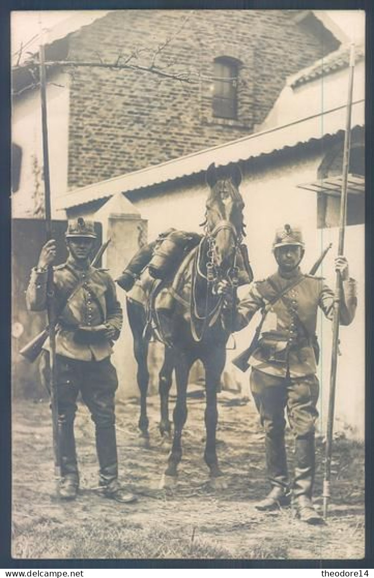 Namur FOSSES LA VILLE 1914 Lanciers Français Cavalerie Carte Photo - Lapoutroie