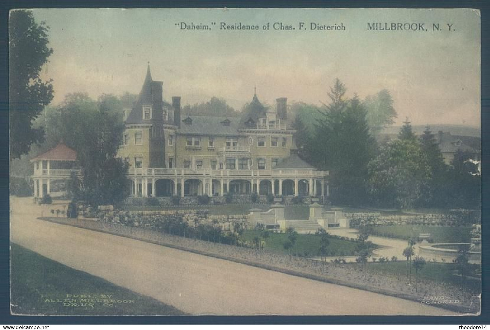 NY New York Adirondack Daheim Residence Of Chas. F. Dieterich MILLBROOK N. Y. - Adirondack