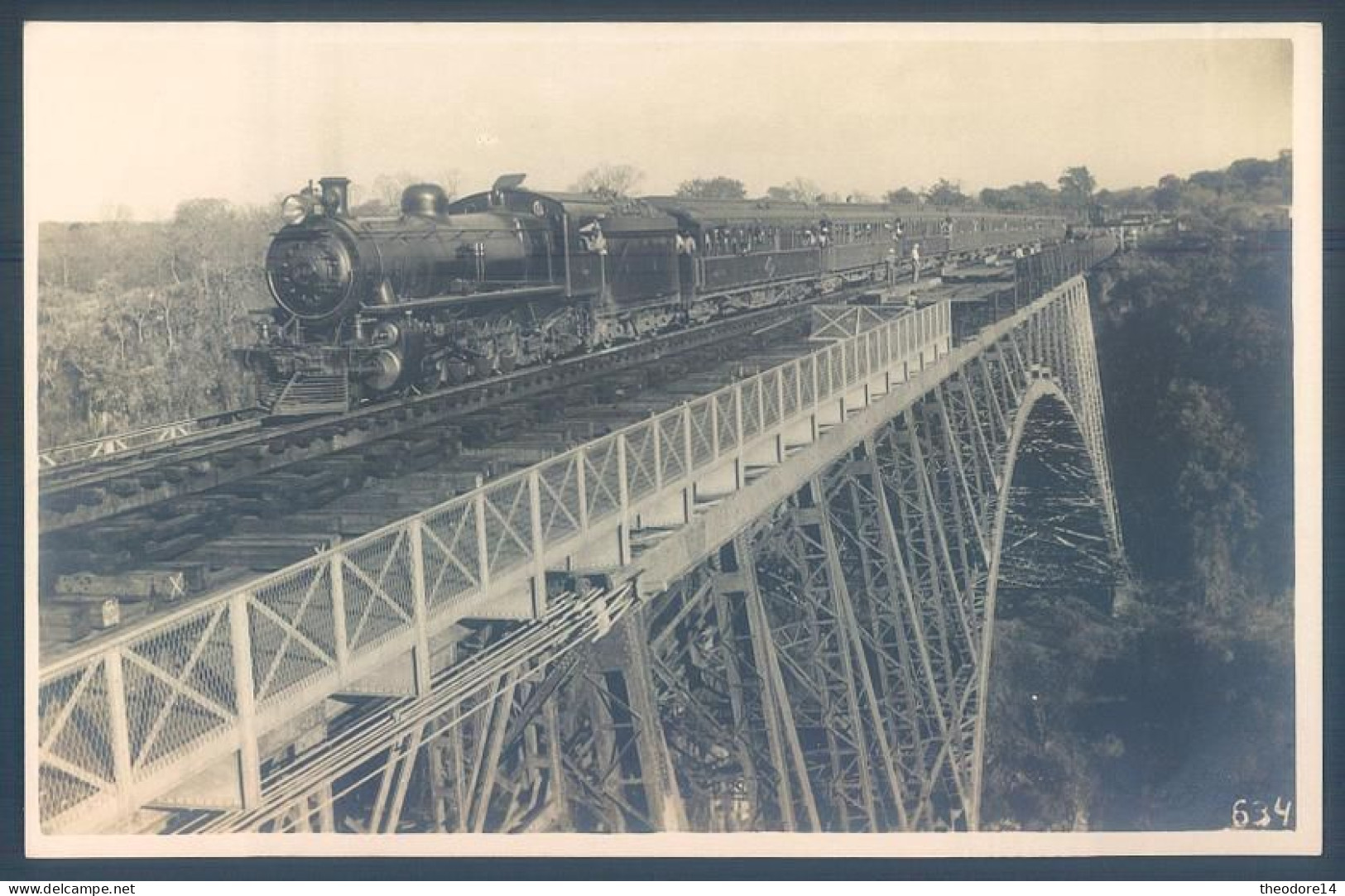 ZIMBABWE Southern Rhodesia Victoria Falls Railway Bridge Train  Carte Photo - Zimbabwe