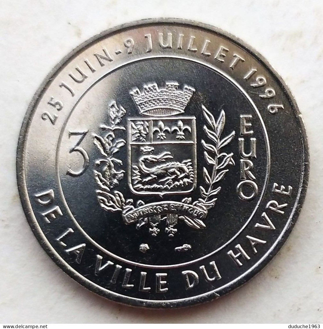 Euro Des Villes/Temporaire - Le Havre - 3 Euro 1996. Neuf - Euro Van De Steden