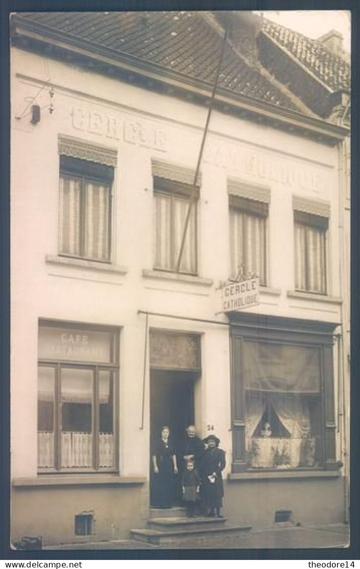 WAVRE Carte Photo Du Cercle Catholique Rue Haute - Waver