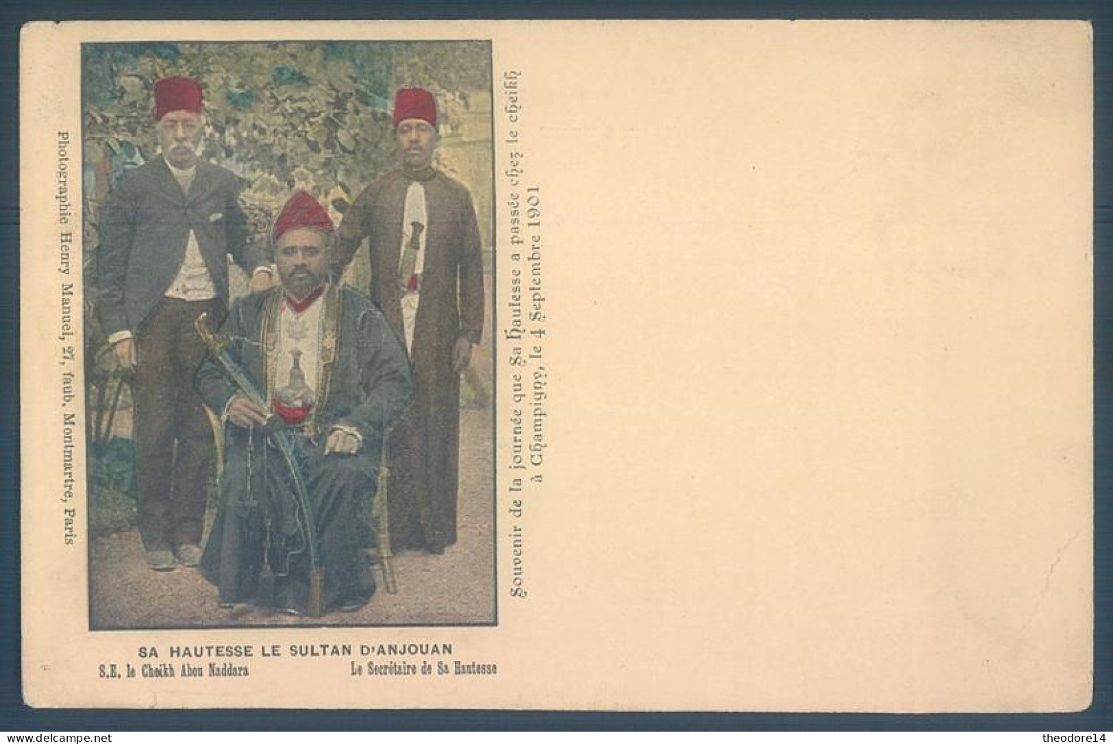 Comores Le Sultan D'Anjouan Le Cheikh Abou Naddara - Komoren