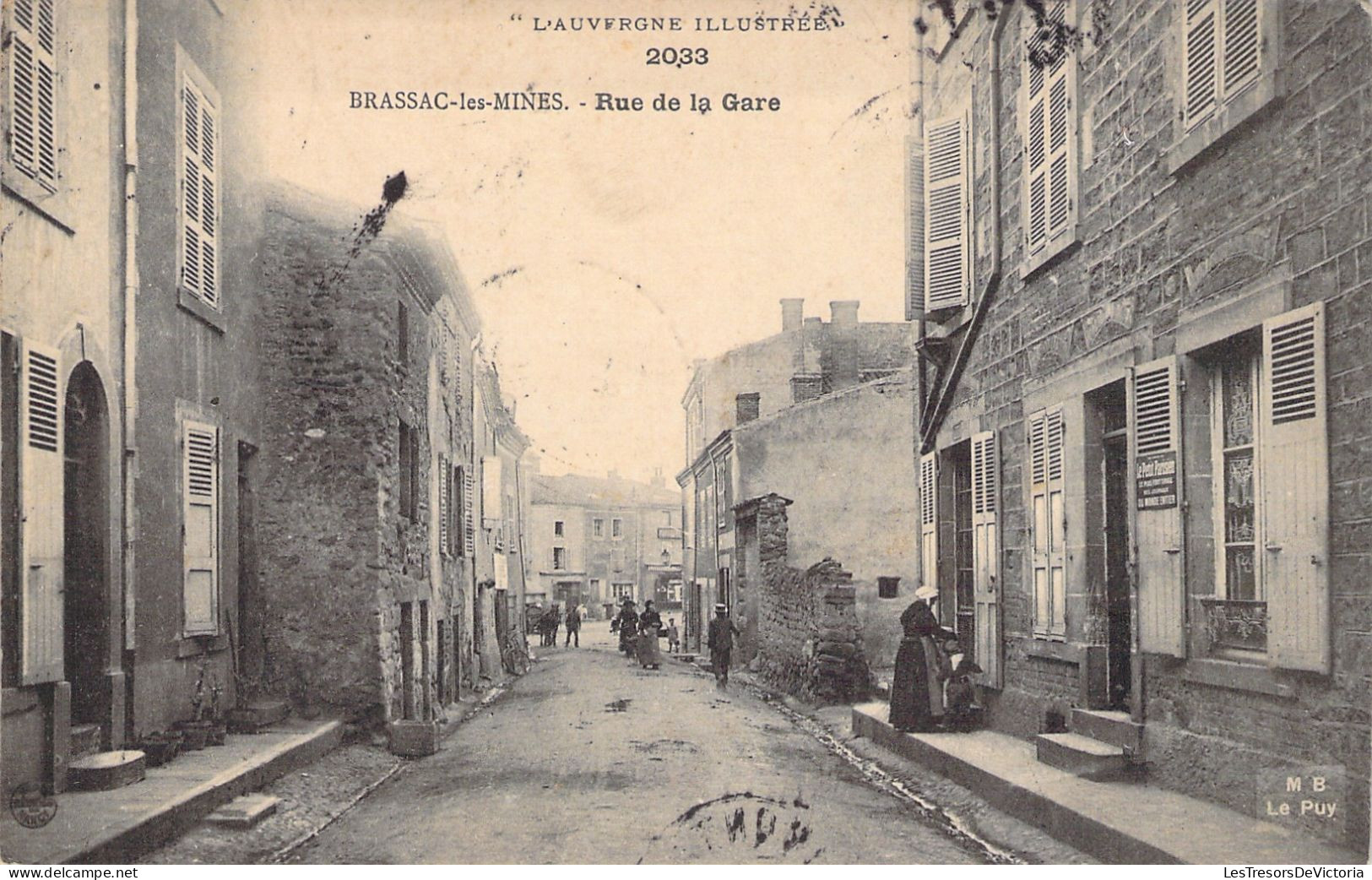 FRANCE - Brassac Les Mines - Rue De La Gare - Animé - Carte Postale Ancienne - Other & Unclassified