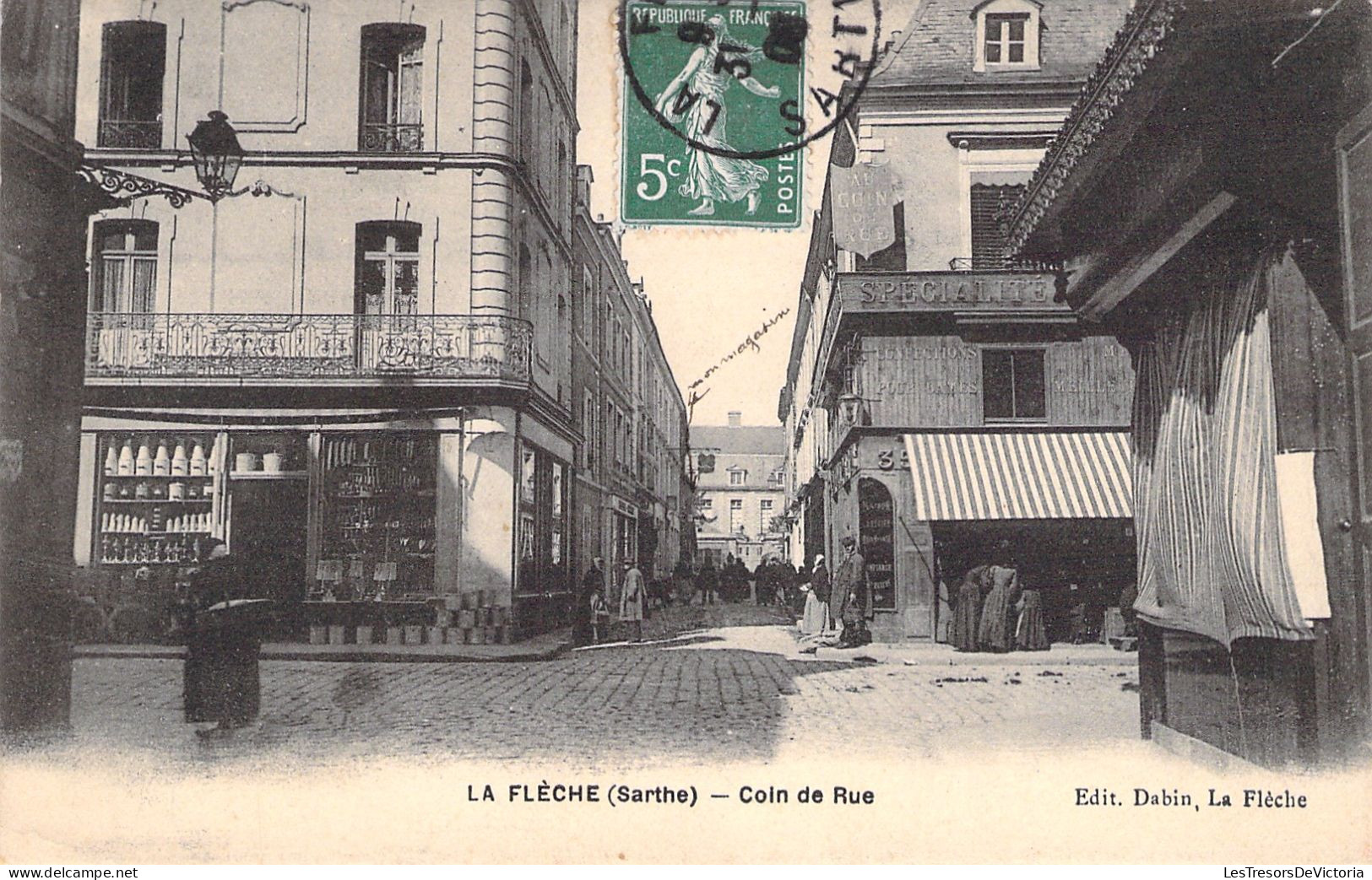FRANCE - La Fleche - Coin De Rue - Edit Dabin - Carte Postale Ancienne - La Fleche