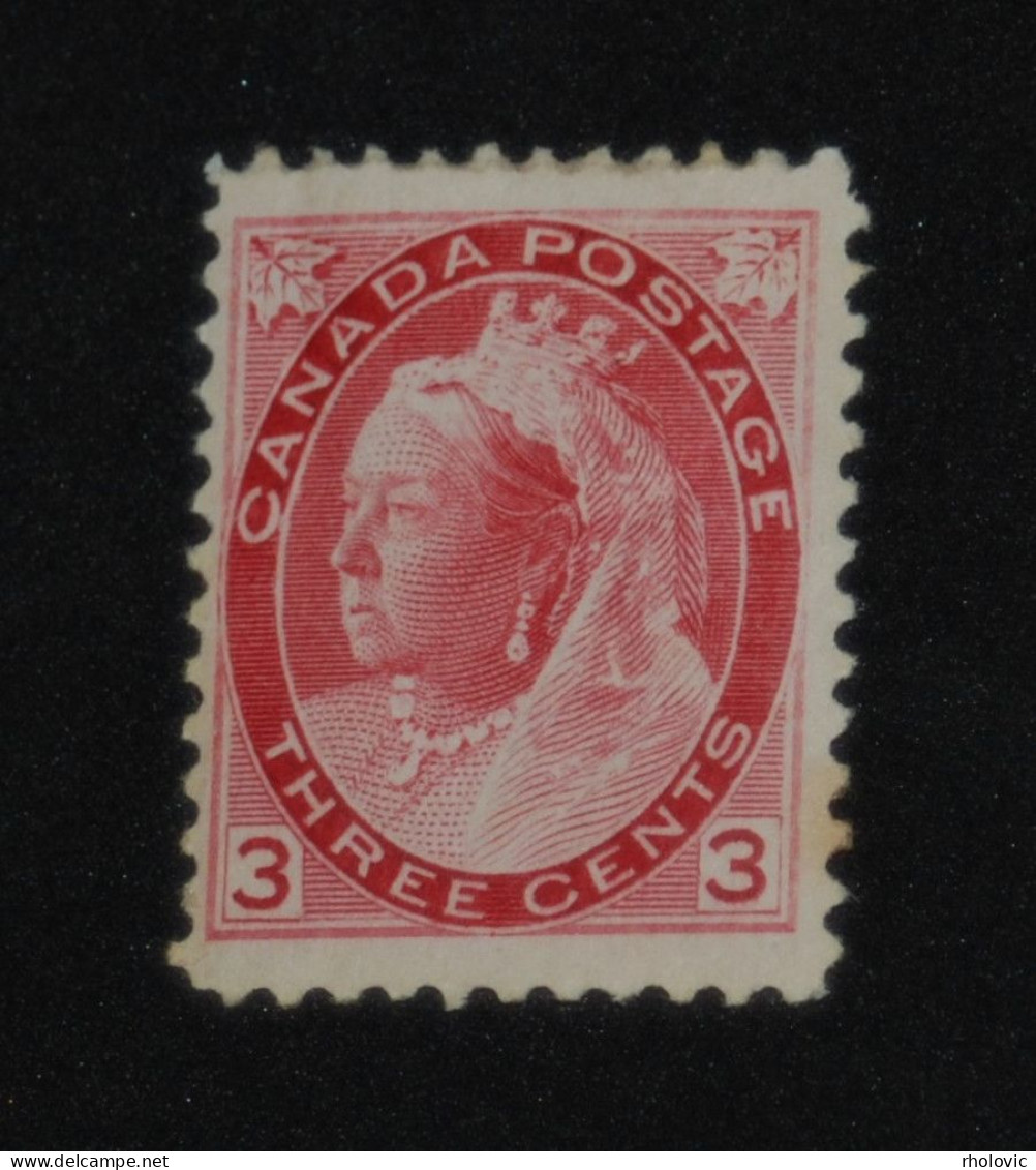 CANADA 1898, Queen Victoria, 3c, Carmine, Mi #66, MLH*, (MH), CV: €60 - Unused Stamps