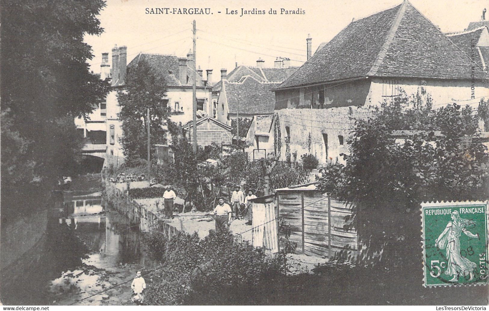 FRANCE - Saint Fargeau - Les Jardins Du Paradis - Animé - Carte Postale Ancienne - Saint Fargeau