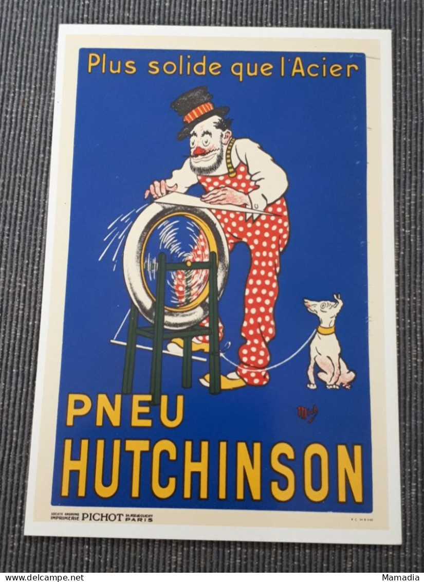 CARTE POSTALE PUBLICITAIRE HUTCHINSON PNEUMATIQUES - Publicidad