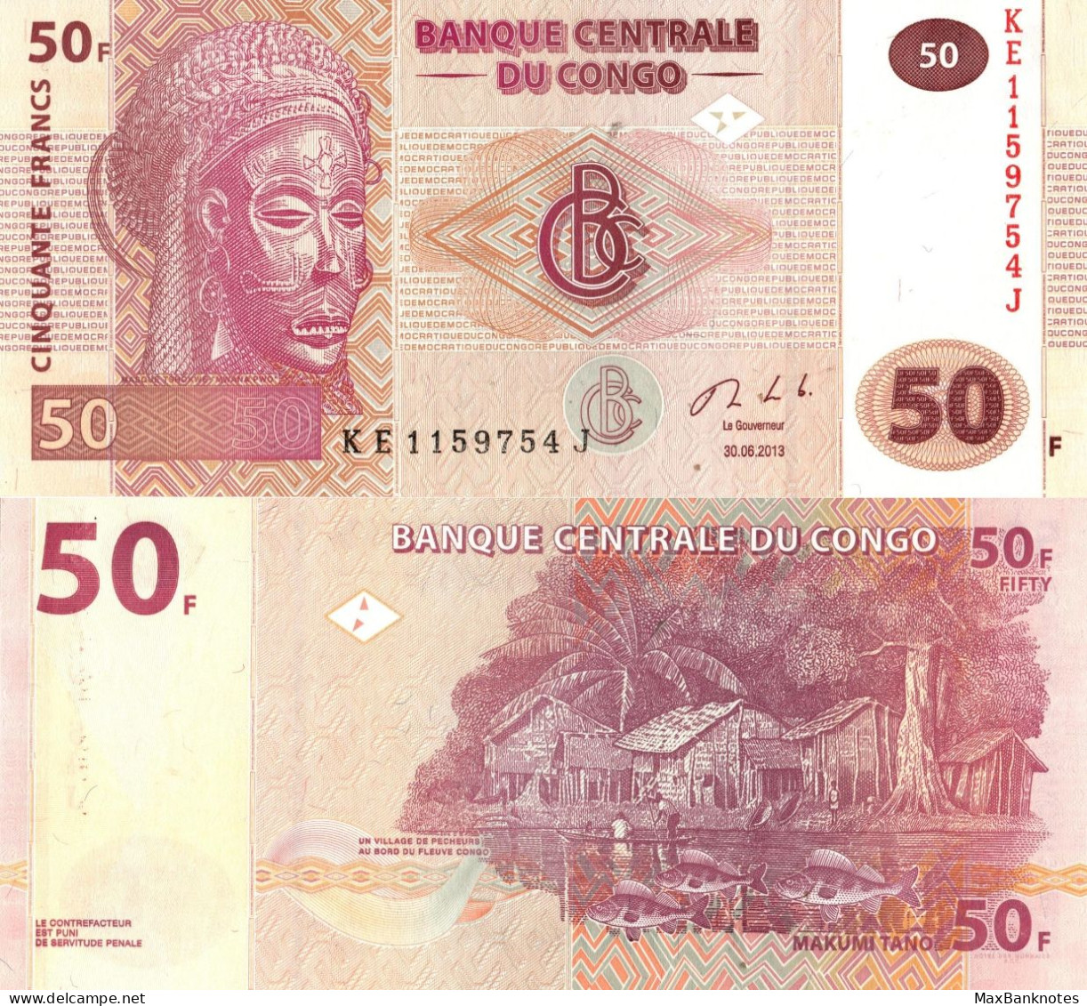 Congo (DRC) / 50 Francs / 2013 / P-97A(a) / UNC - Demokratische Republik Kongo & Zaire