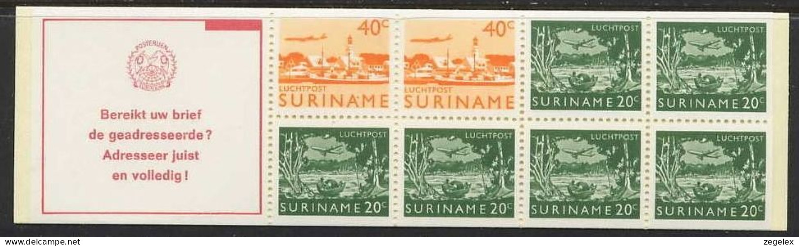 Suriname Boekje, Booklet PB 3aq MNH/**/postfris - Suriname