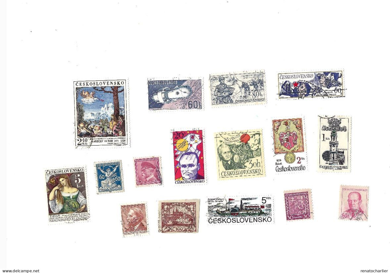 Collection De 95 Timbres Oblitérés. - Collections, Lots & Series