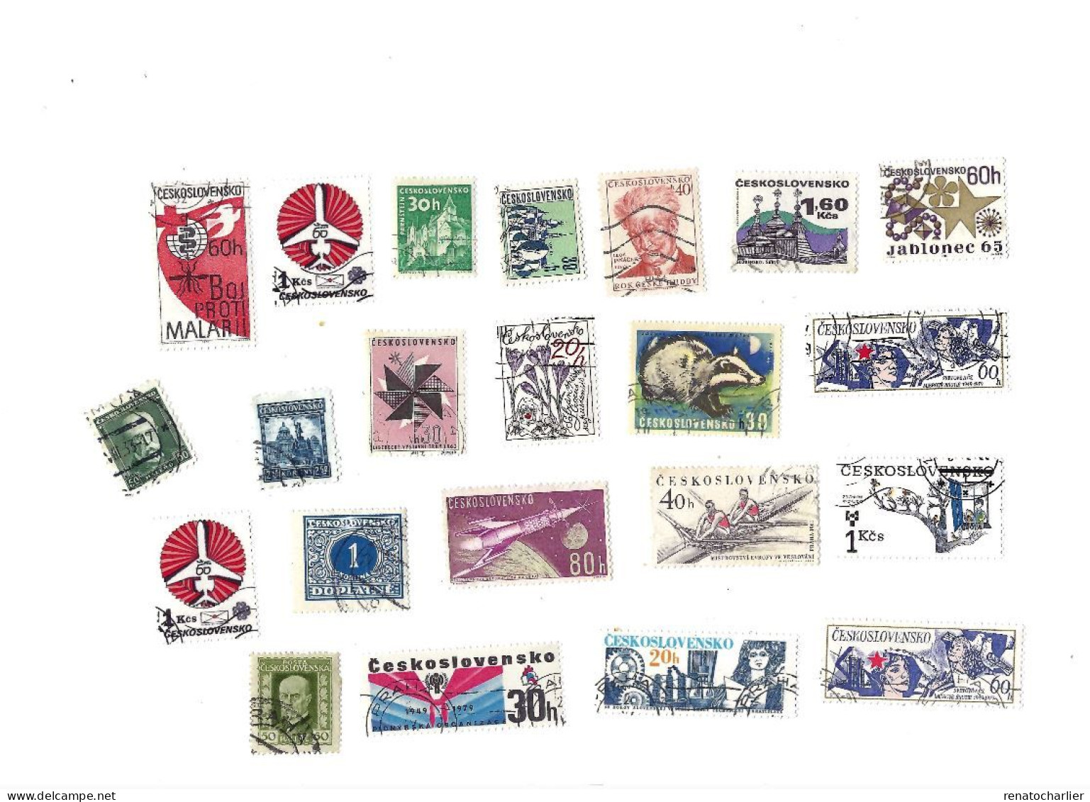 Collection De 95 Timbres Oblitérés. - Collections, Lots & Séries