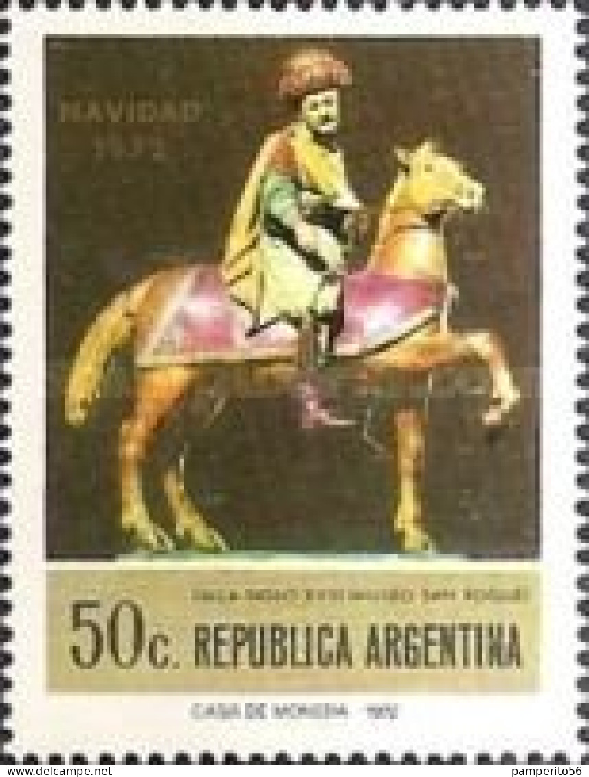 ARGENTINA - AÑO 1972 -  Navidad . Talla Del Siglo XVIII. Museo De San Roque - Usada - Used Stamps