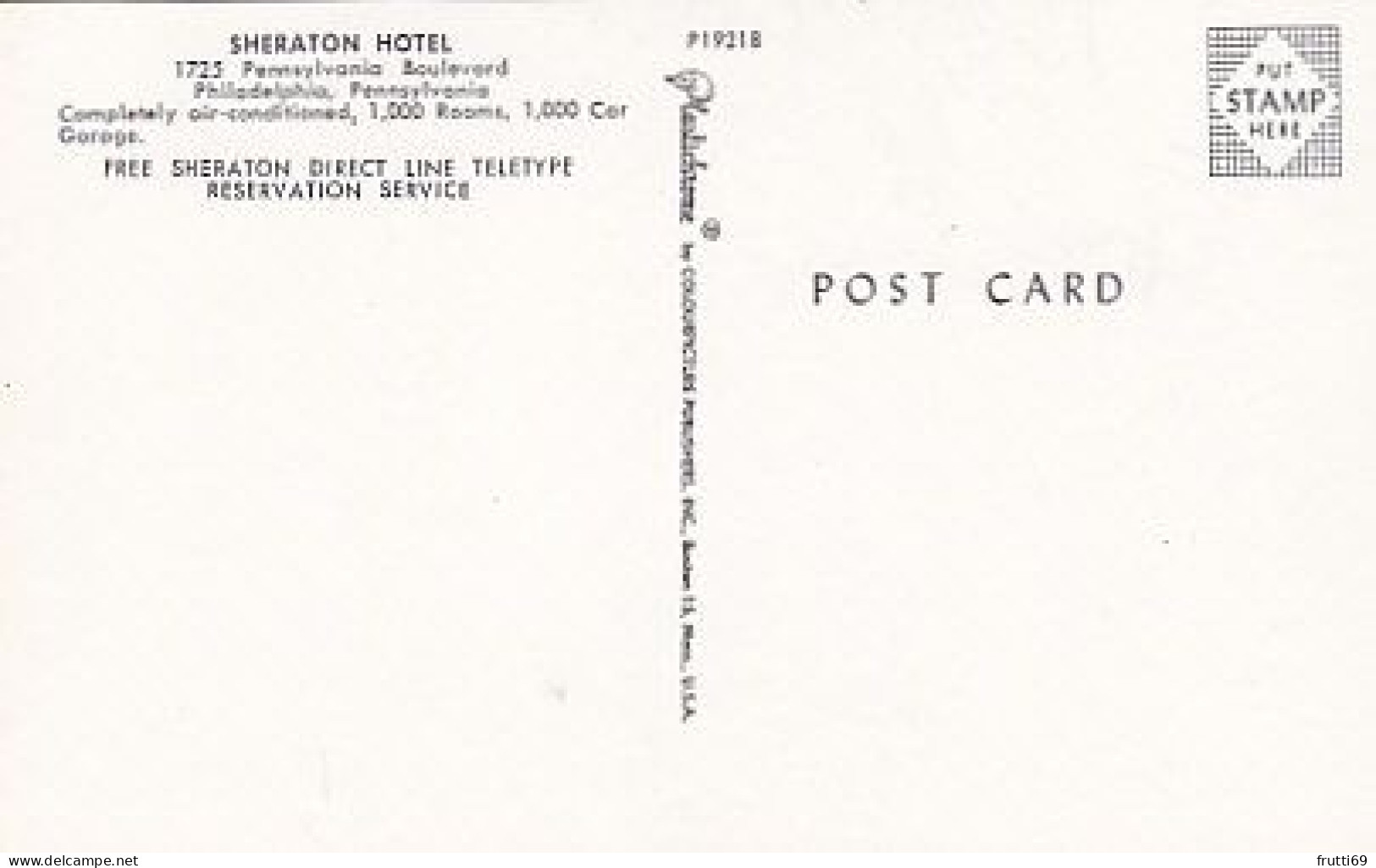 AK 193817 USA - Pennsylvania - Philadelphia - The Sheraton Hotel - Philadelphia