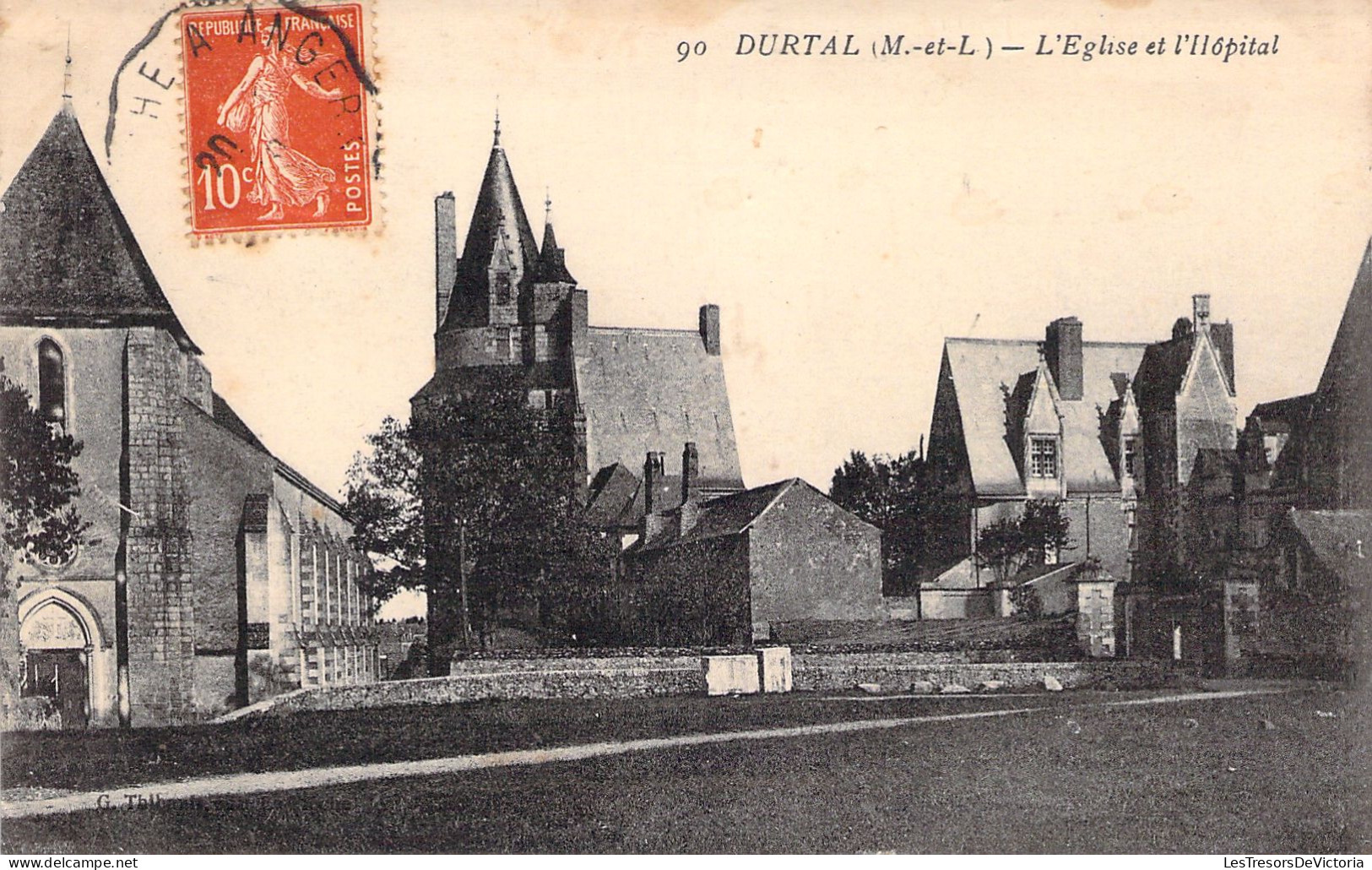 FRANCE - Durtal - L'eglise Et L'hopital - Carte Postale Ancienne - Autres & Non Classés