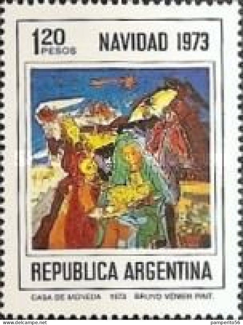 ARGENTINA - AÑO 1973 - NAVIDAD - Cuadro De Bruno Venier. - Usada - Usados