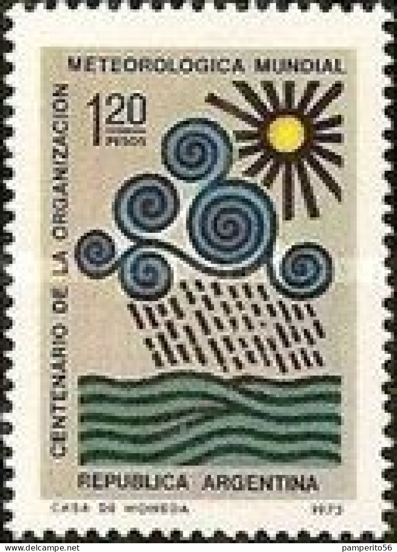 ARGENTINA - AÑO 1974 - Centenario De La Organización Meteorológica Internacional. - MNH - Unused Stamps