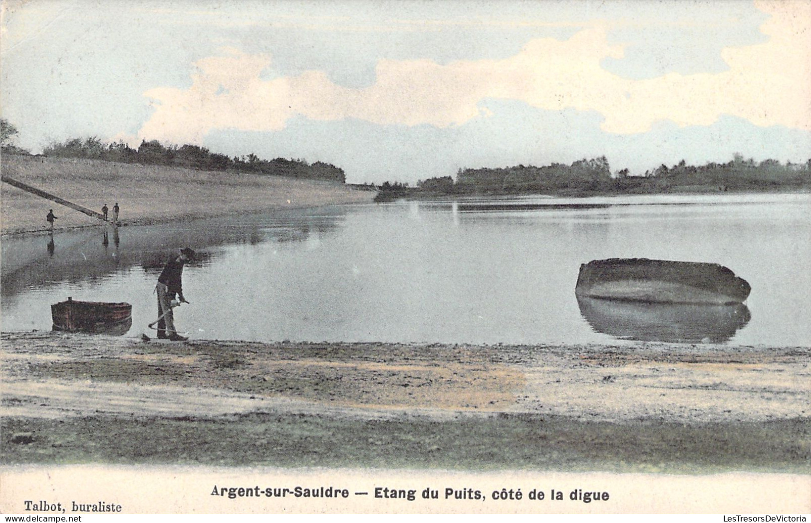 FRANCE - Argent Sur Sauldre - Etang Du Puits - Coté De La Digue - Colorisé - Carte Postale Ancienne - Argent-sur-Sauldre