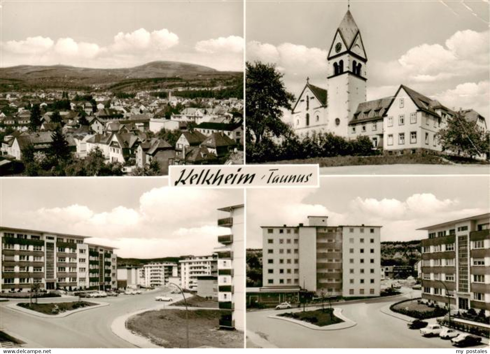 73868684 Kelkheim Panorama Motiv Mit Kirche Wohnsiedlung Hochhaeuser Kelkheim - Kelkheim