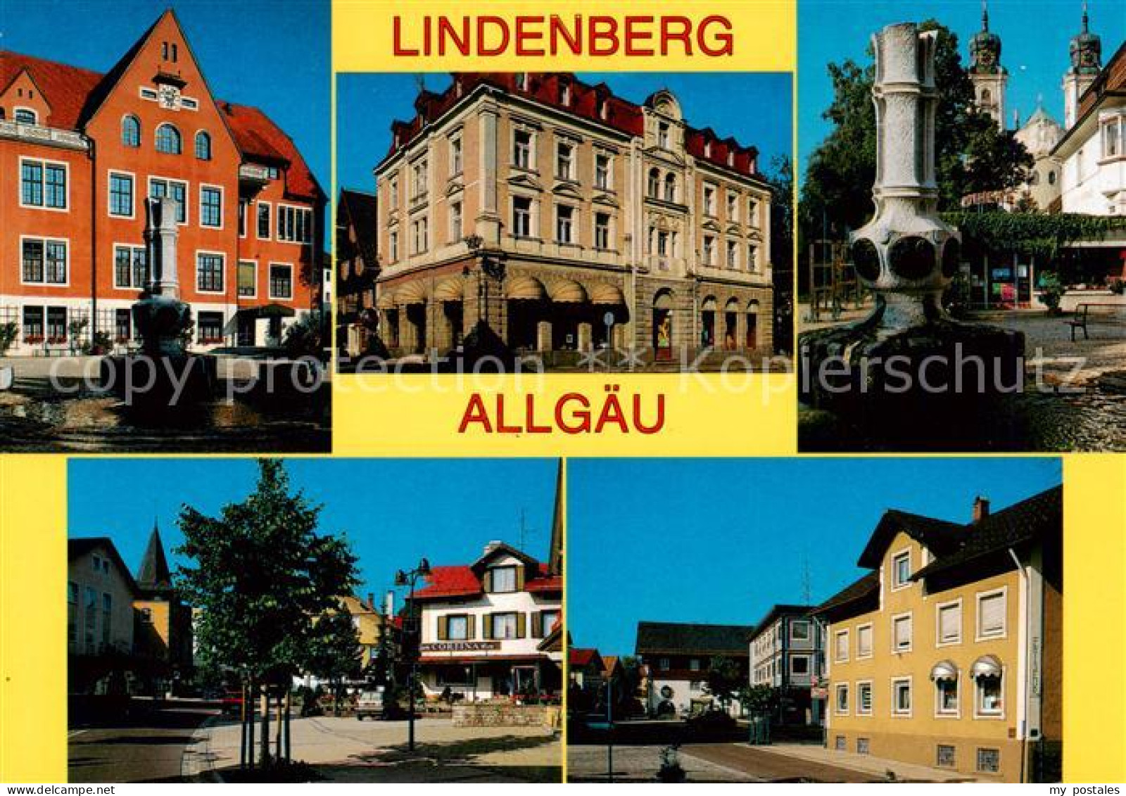 73834316 Lindenberg Allgaeu Rathaus Schloss Brunnen Marktplatz Lindenberg Allgae - Lindenberg I. Allg.