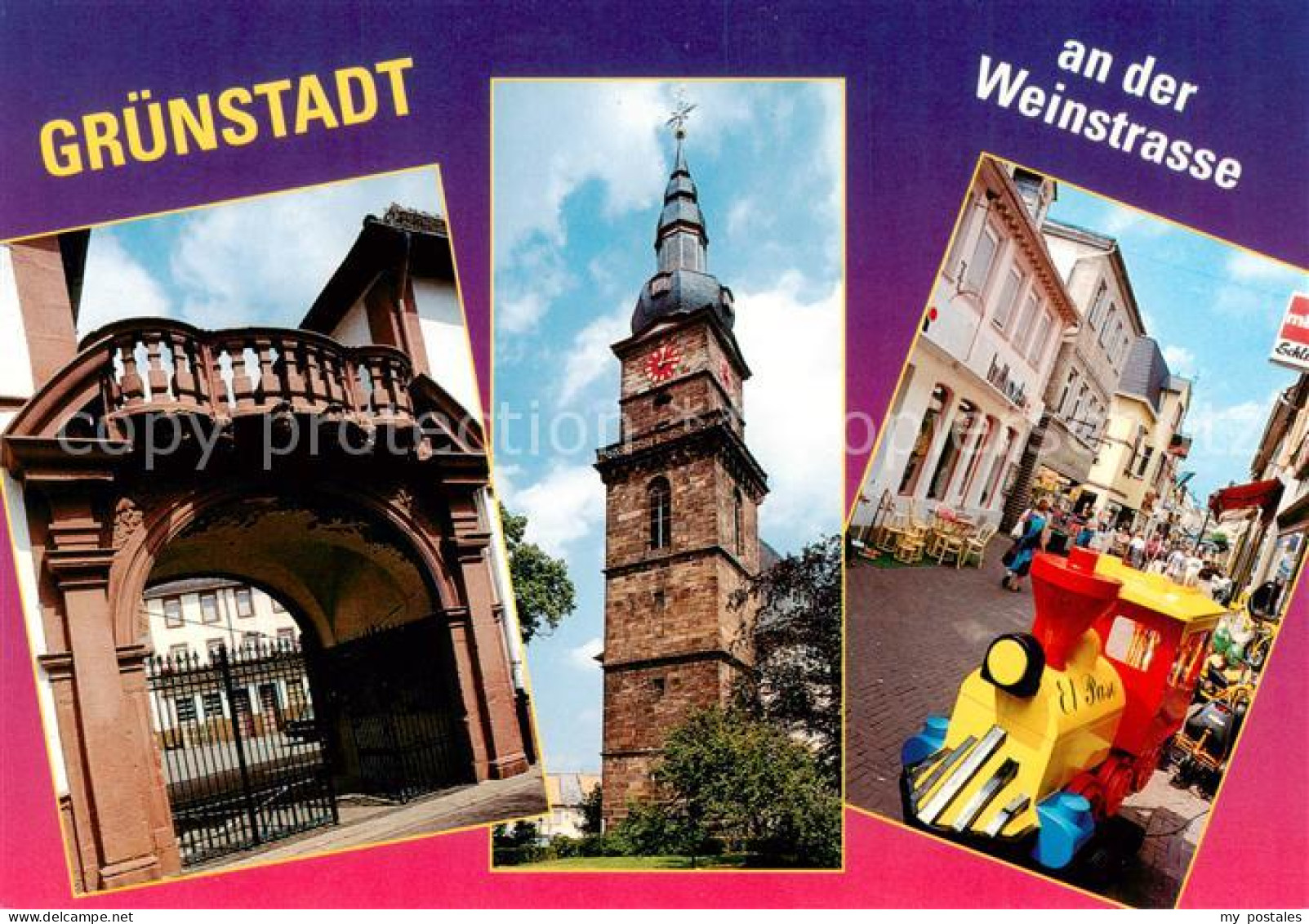 73834215 Gruenstadt Eingangstor Turm Strassenpartie Gruenstadt - Gruenstadt