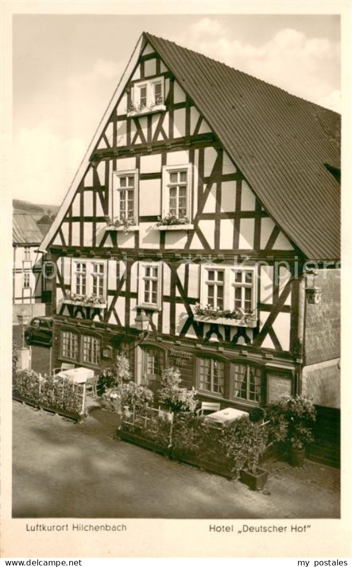 73709599 Hilchenbach Hotel Deutscher Hof Aussenansicht Fachwerkhaus  - Hilchenbach