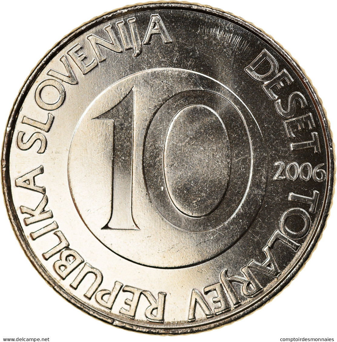 Monnaie, Slovénie, 10 Tolarjev, 2006, SPL, Copper-nickel, KM:41 - Slovénie