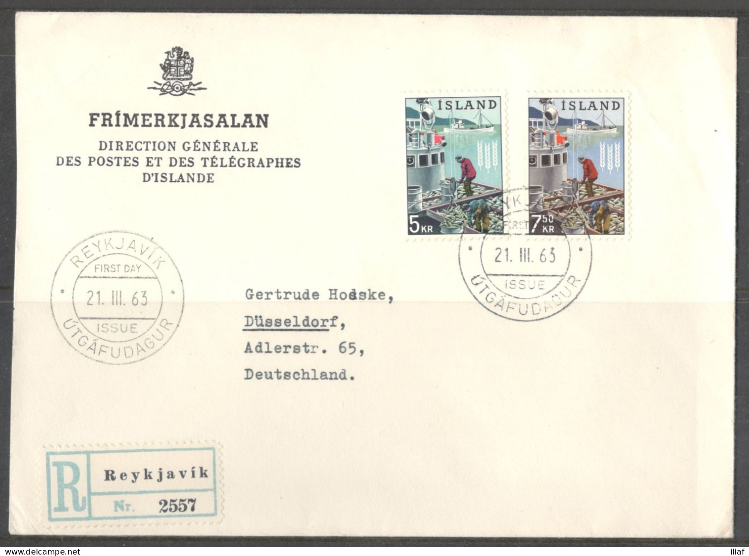 Iceland. FDC Sc. 354-355.   FAO “Freedom From Hunger” Campaign.  FDC Cancellation On Special Envelope - FDC