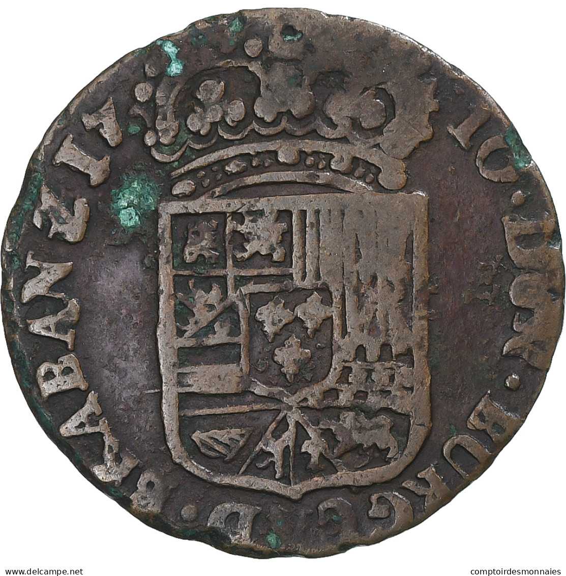 Monnaie, Pays-Bas Espagnols, NAMUR, Philip V Of Spain, Liard, 1710, Namur, TB - Sonstige & Ohne Zuordnung