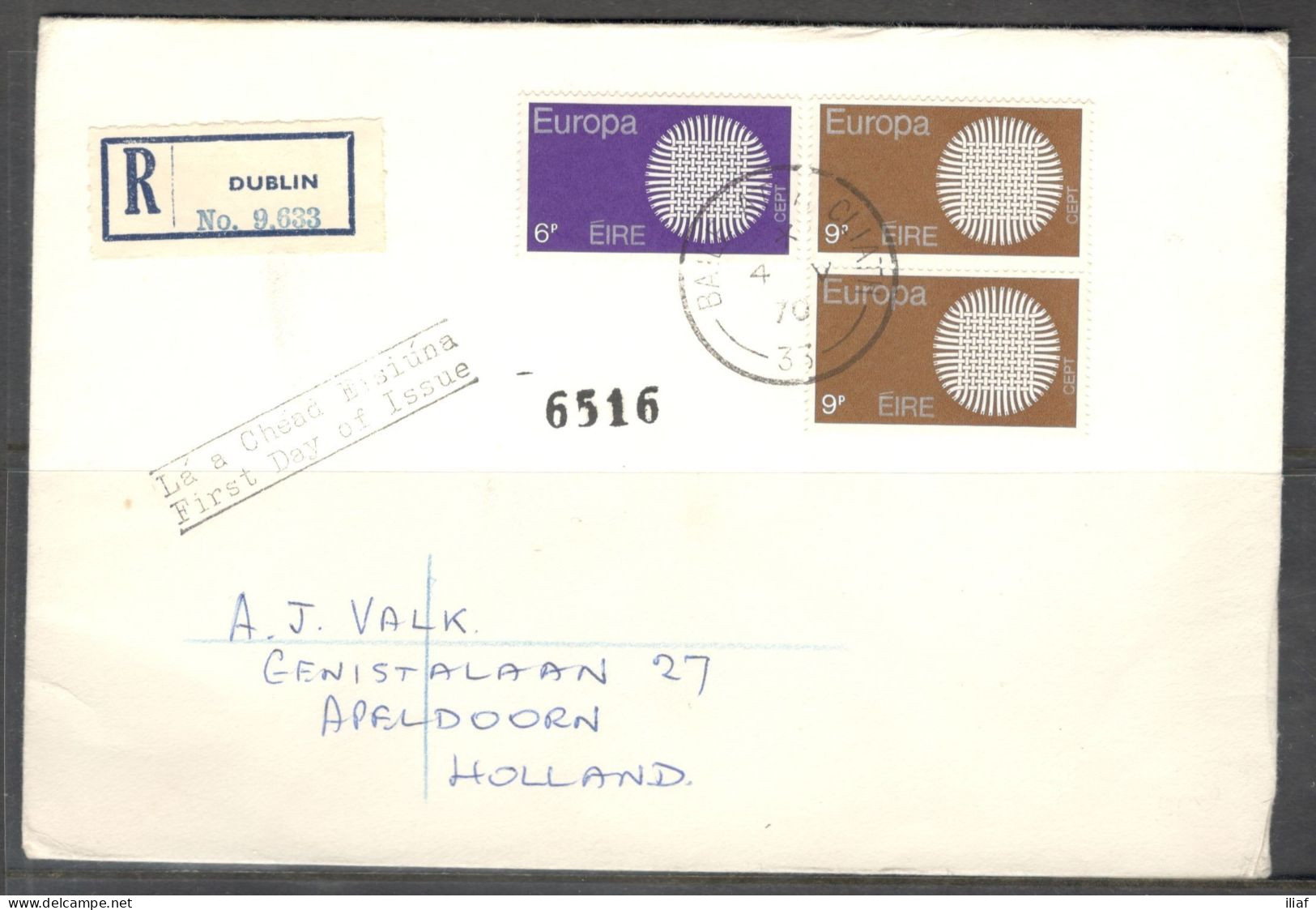 Ireland. FDC Sc. 279-280   Europa CEPT 1970  FDC Cancellation On FDC Envelope - FDC