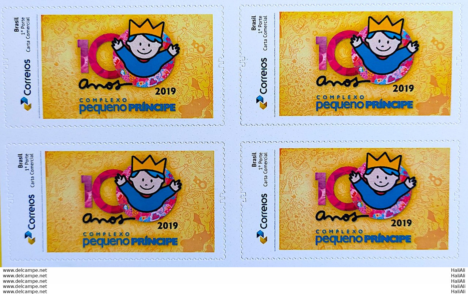 PB 145 Brazil Personalized Stamp Pequeno Principe Complex Hospital Health Adhesive 2019 Block Of 4 - Personalisiert