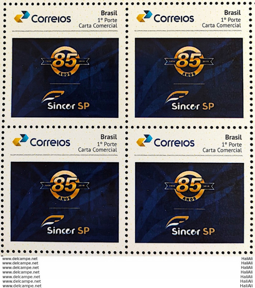 PB 138 Brazil Personalized Stamp Sincor SP Heart Health 2019 Block Of 4 - Personalized Stamps