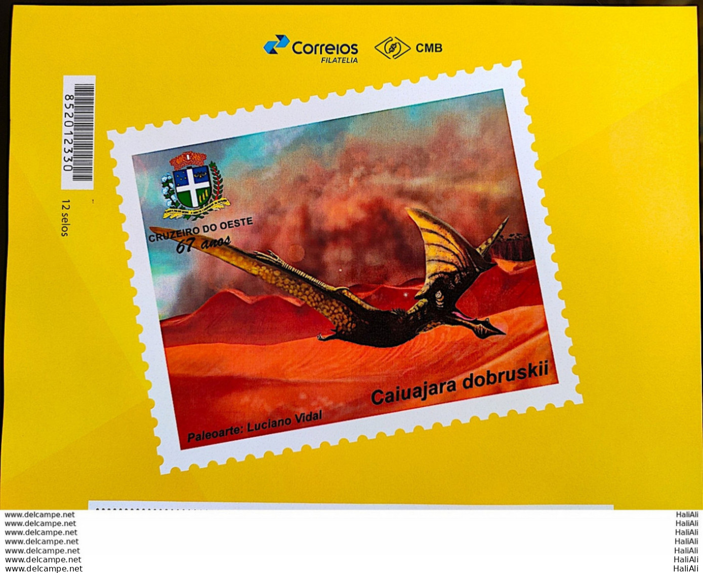 PB 137 Brazil Personalized Stamp Dinosaur Caiuajara Dobruskii 2019 Vignette G - Personalized Stamps