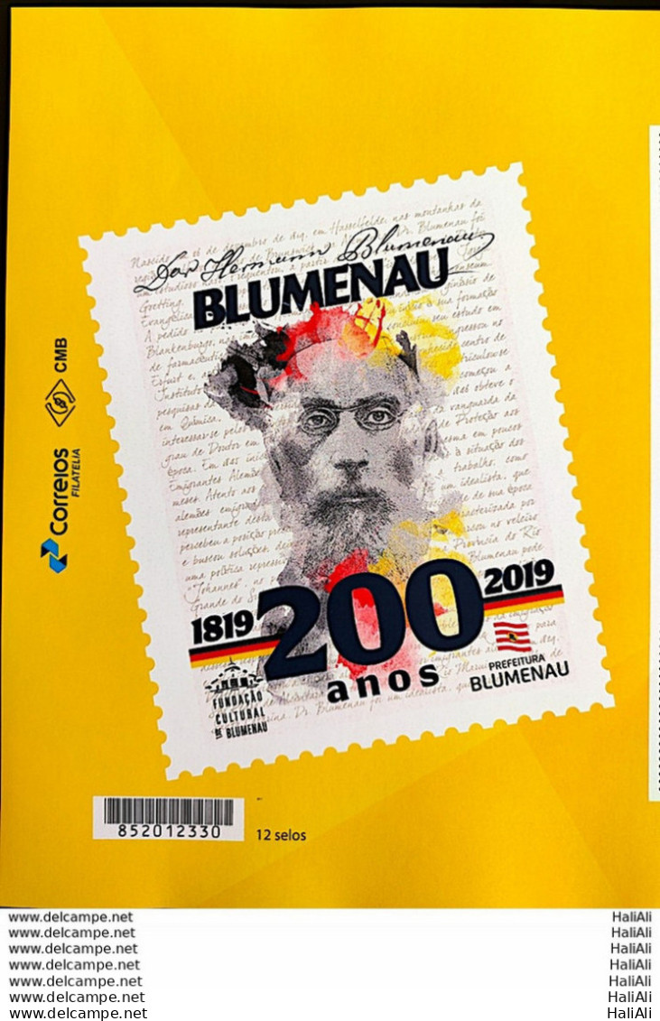 PB 134 Brazil Personalized Stamp Hermann Blumenau 2019 Vignette G - Personalized Stamps