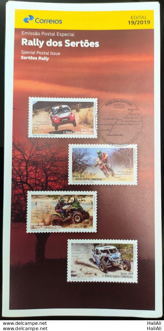 Brochure Brazil Edital 2019 19 Rally Dos Sertoes Car Moto Without Stamp - Covers & Documents