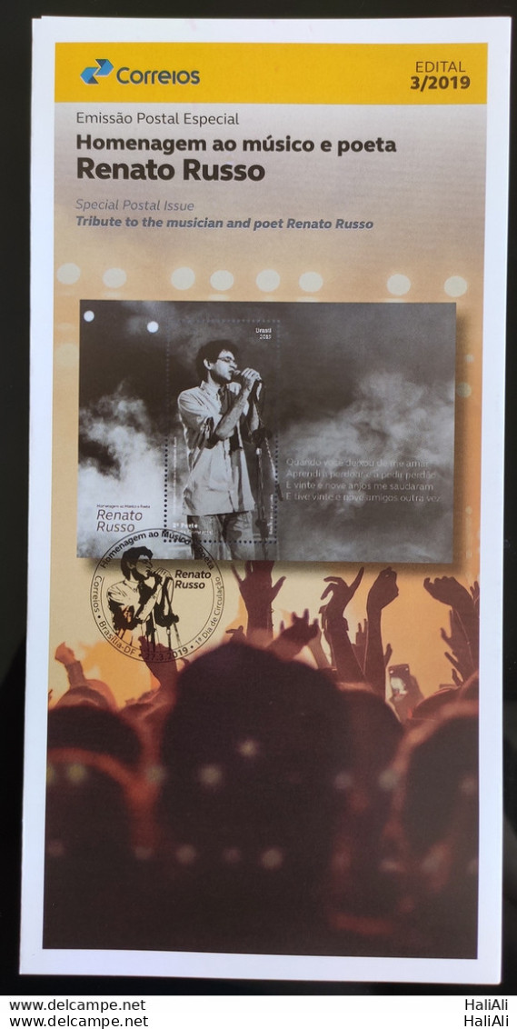 Brochure Brazil Edital 2019 03 Renato Russo Music Without Stamp - Brieven En Documenten