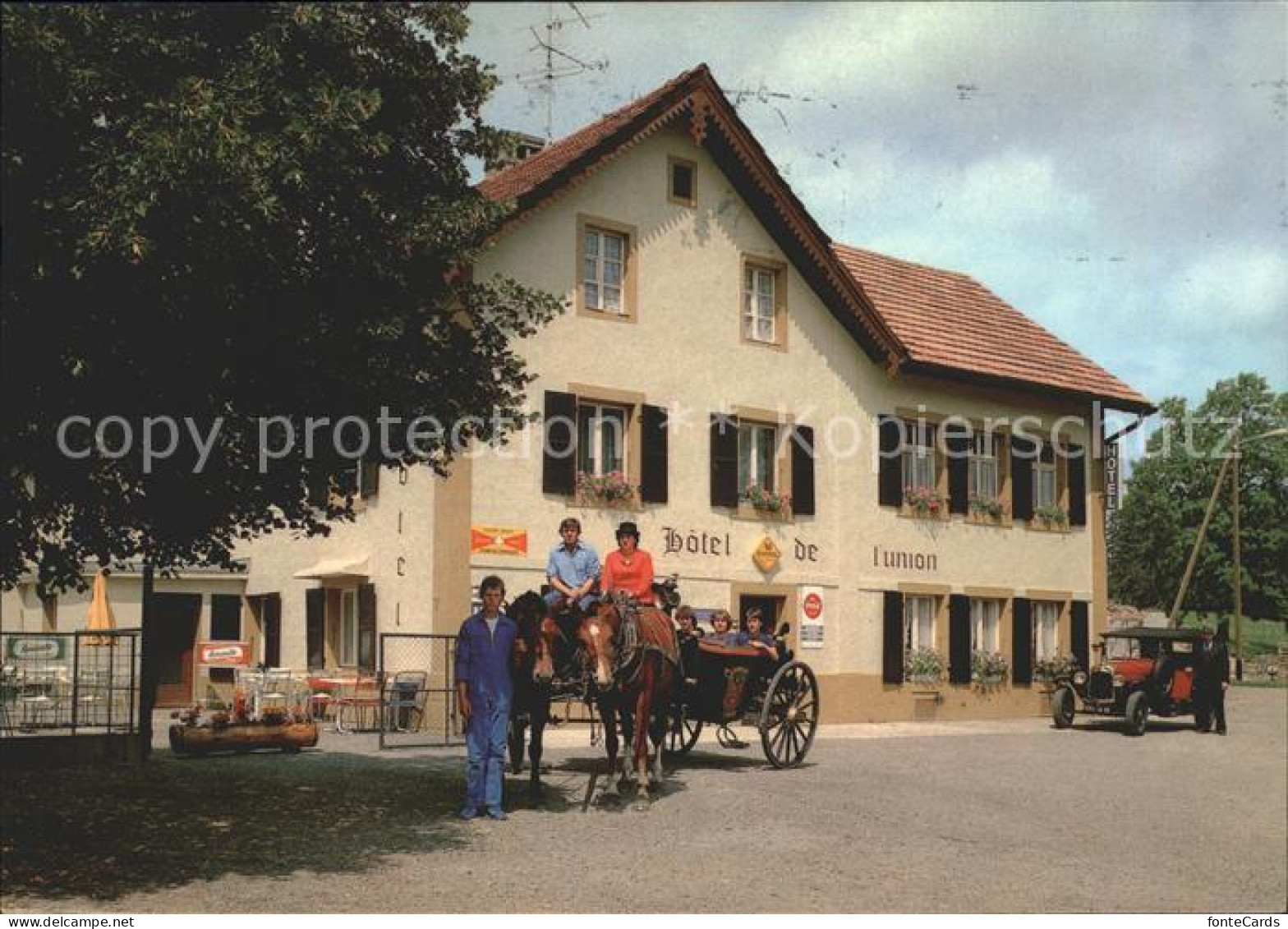 11665133 Le Boechet Hotel De L Union Pferdekutsche Le Boechet - Autres & Non Classés