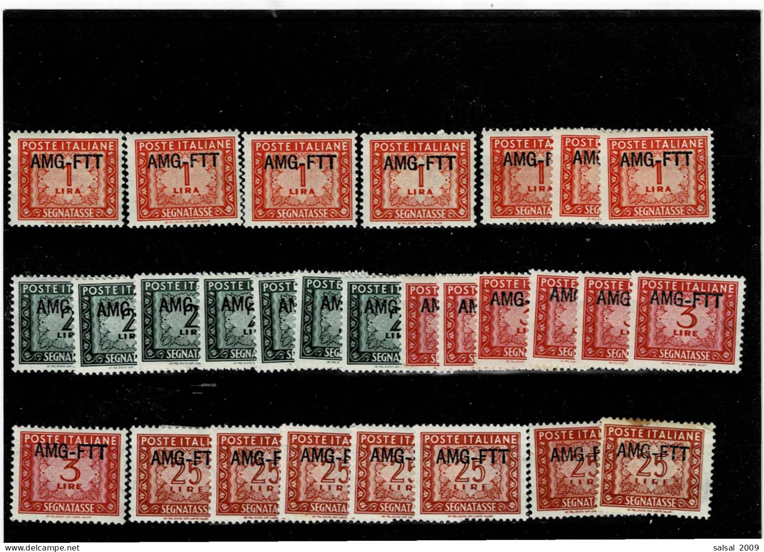 TRIESTE ,Zona A ,Segnatasse ,nuovi MH ,25 Pezzi ,qualita Buona - Postage Due