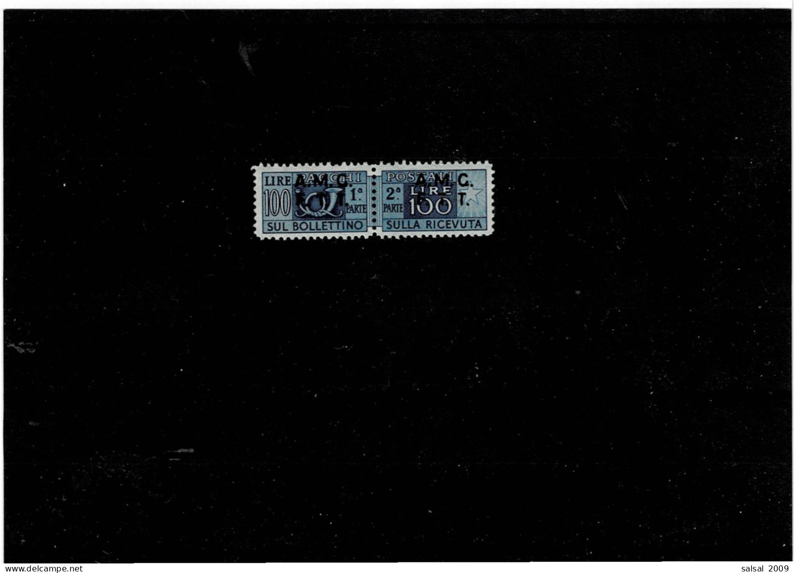 TRIESTE ,Zona A ,"Pacchi Postali",100L. Azzurro MNH ,qualita Ottima - Postal And Consigned Parcels