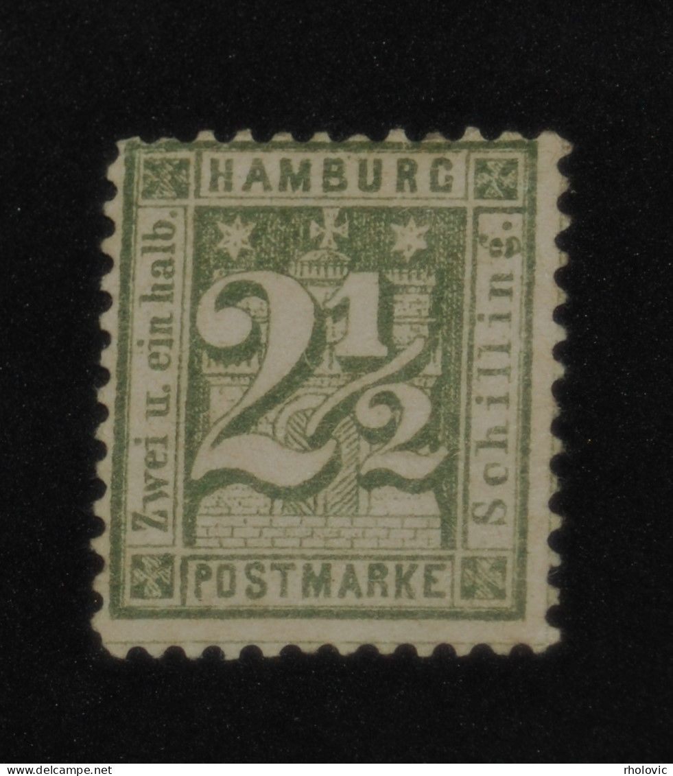 GERMAN STATE HAMBURG 1864, Coat Of Arms, Mi #14, MLH* (MH), CV: €150 - Hamburg
