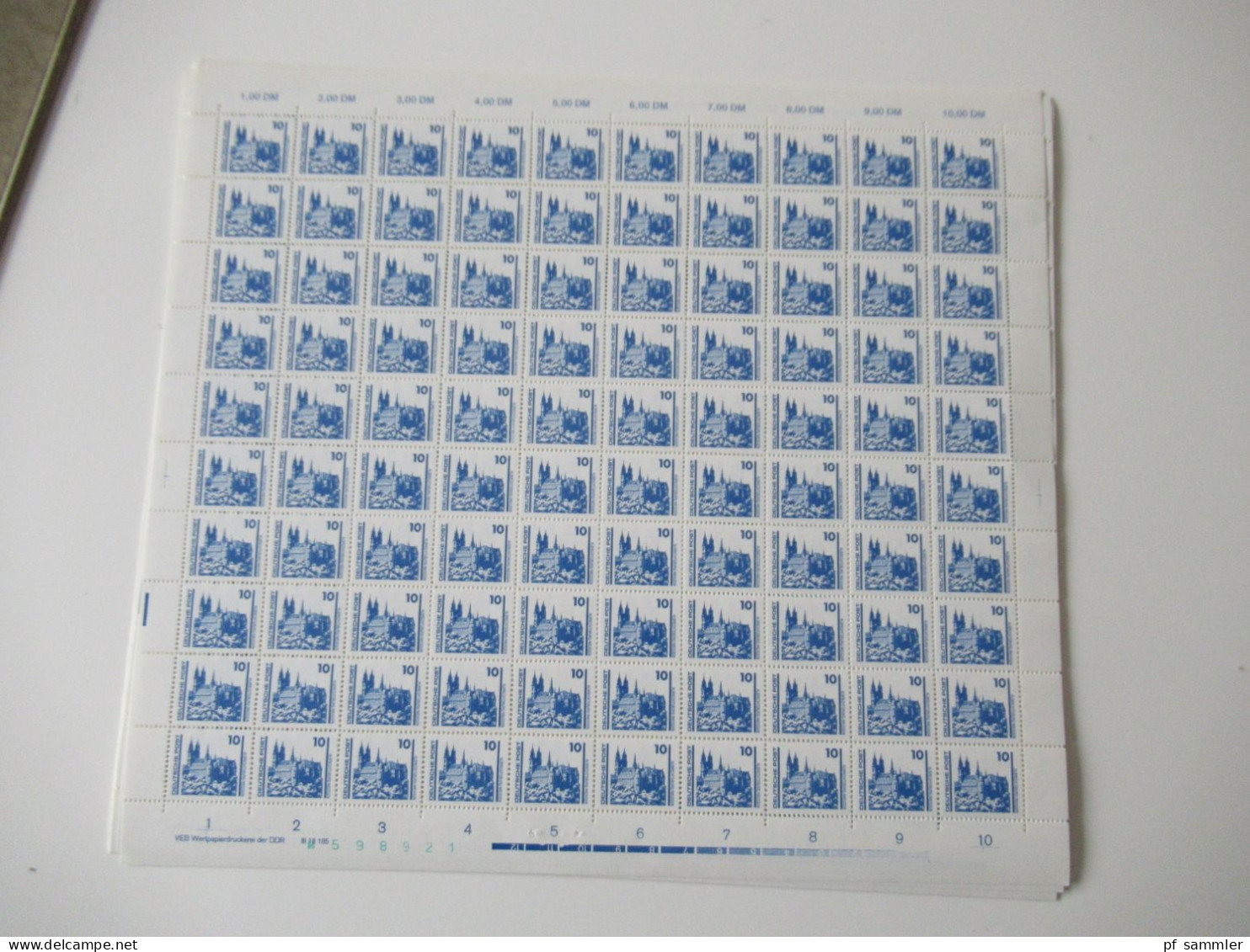 DDR 1990 Bogenmappe Mit Dem Satz Nr.3344 / 3352 In Kompletten Bogen!! Mit Vielen Plattenfehlern!! über 2000€ KW - Unused Stamps